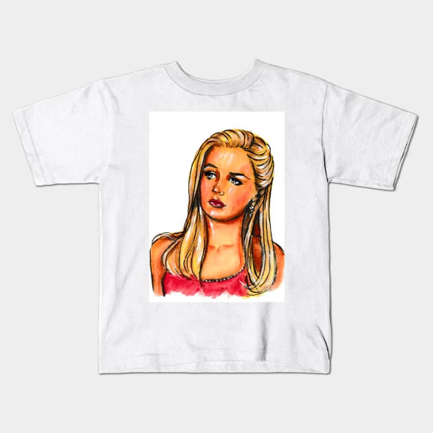 Alicia Silverstone Kids T-Shirt by Svetlana Pelin